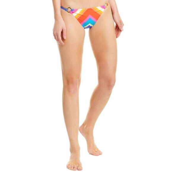 Trina Turk Women's Sunset Chevron String Bikini Bottom Size 6 - Picture 3 of 11